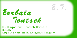 borbala tontsch business card